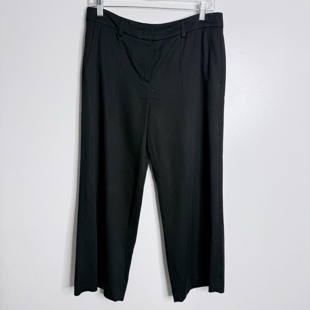 Rene Lezard Latrice‎ Wool Blend Pant Black Size 8 (38) Workwear Minimalist